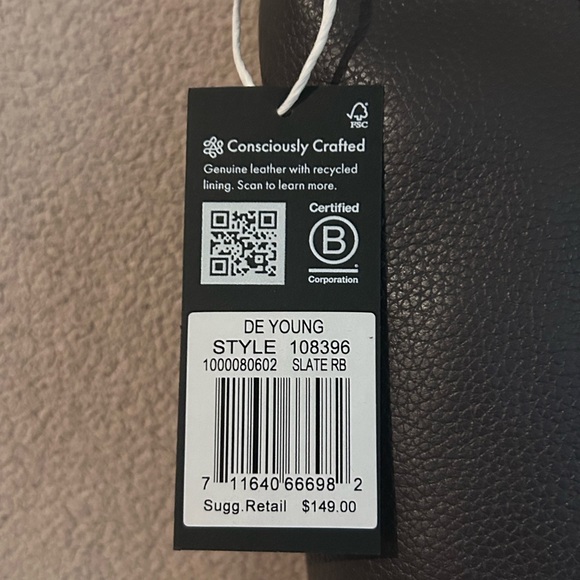 THE SAK Slate Grey Genuine Leather De Young Hobo Shoulder Bag - Picture 5 of 12